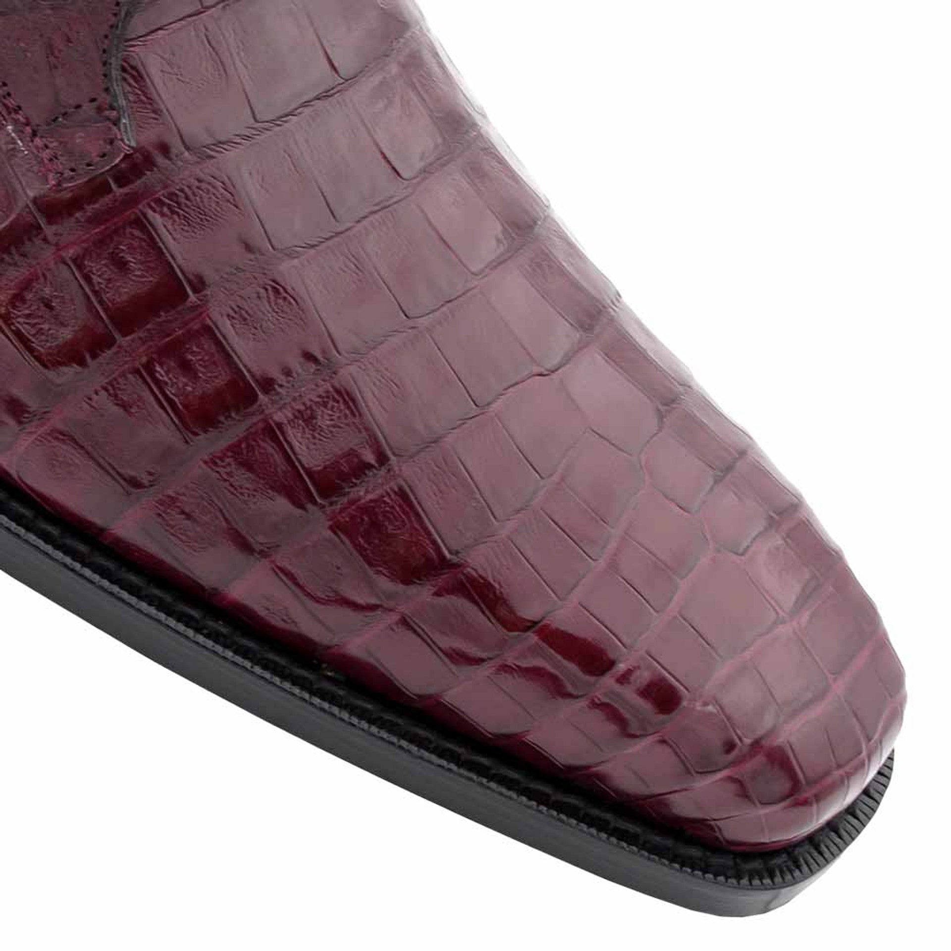 Anderson Burgundy Crocodile Lace-Up by Mezlan