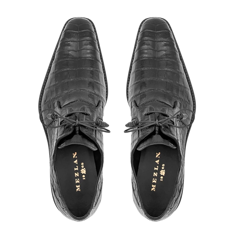 Mezlan Crocodile Derby Dress Shoes