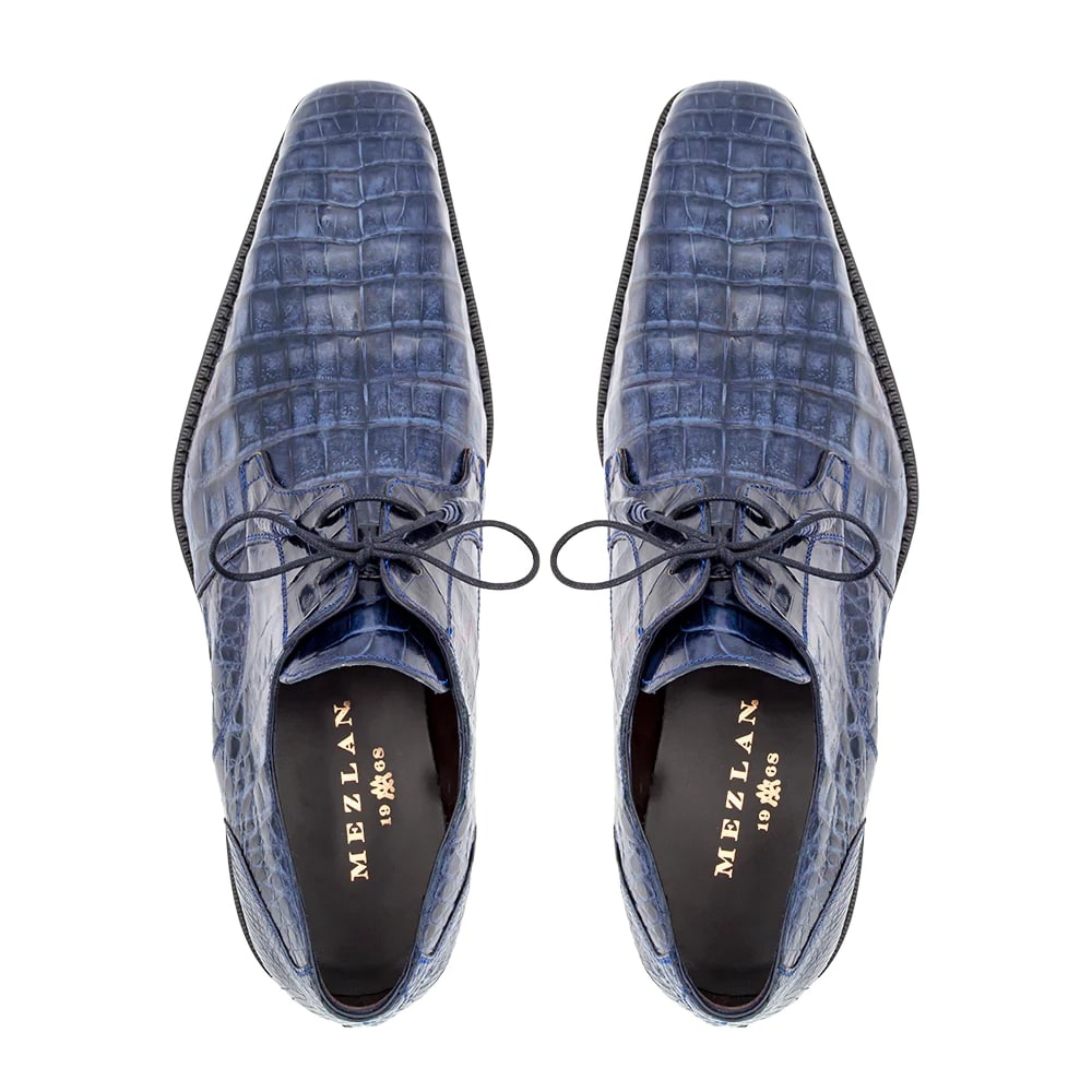 Mezlan Crocodile Derby Dress Shoes