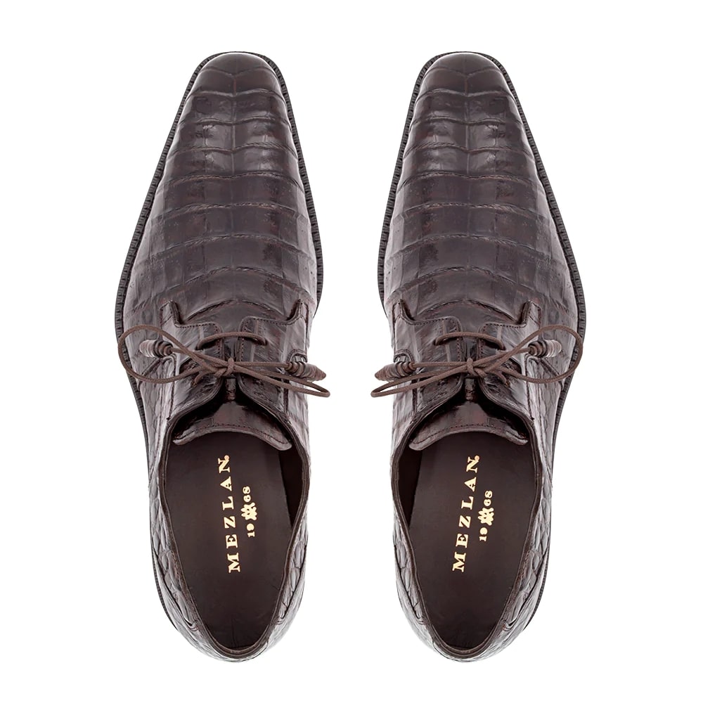 Mezlan Crocodile Derby Dress Shoes
