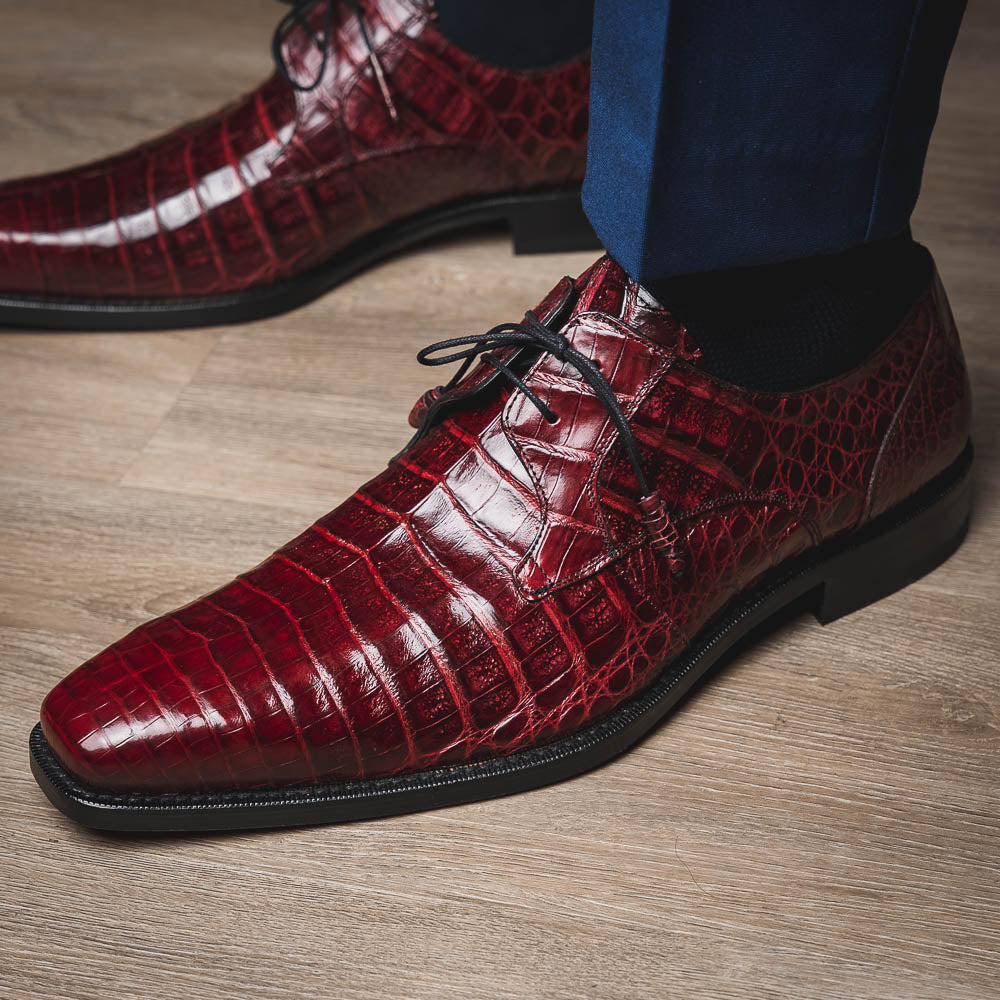 Mezlan Crocodile Derby Dress Shoes