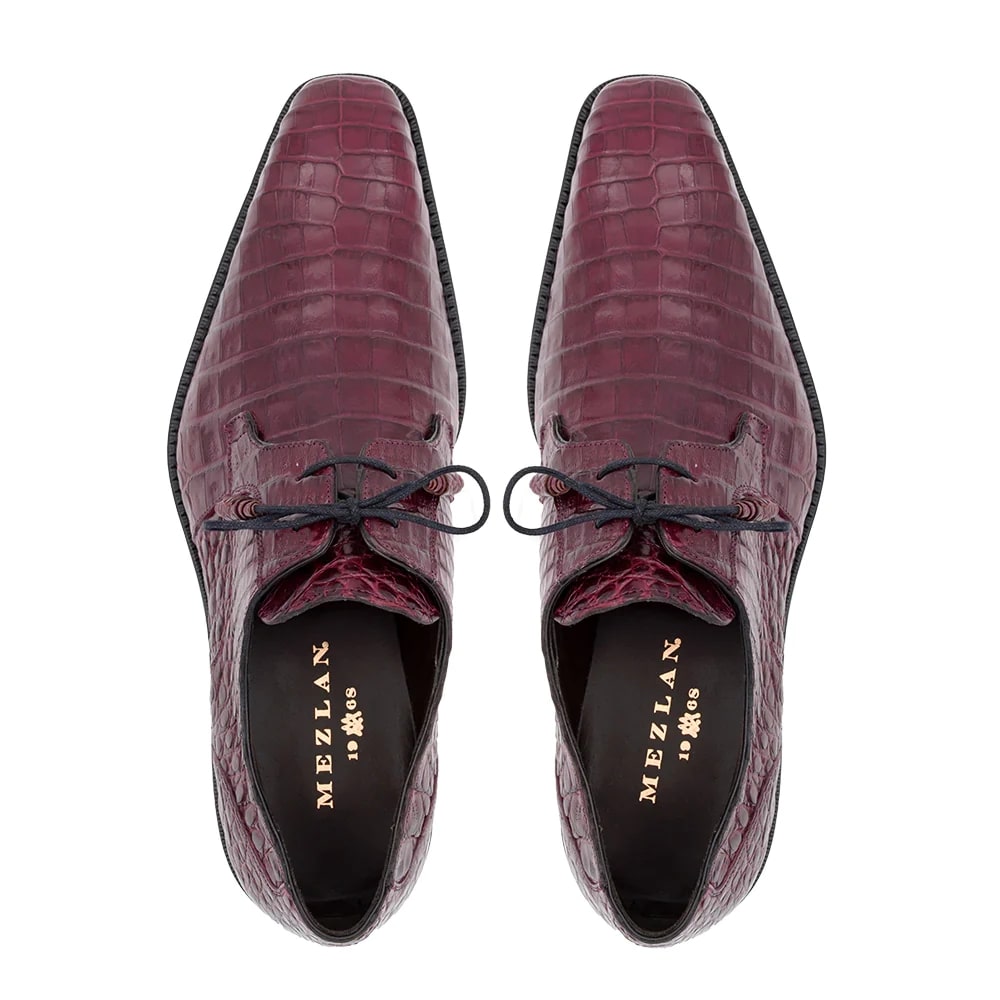 Mezlan Crocodile Derby Dress Shoes