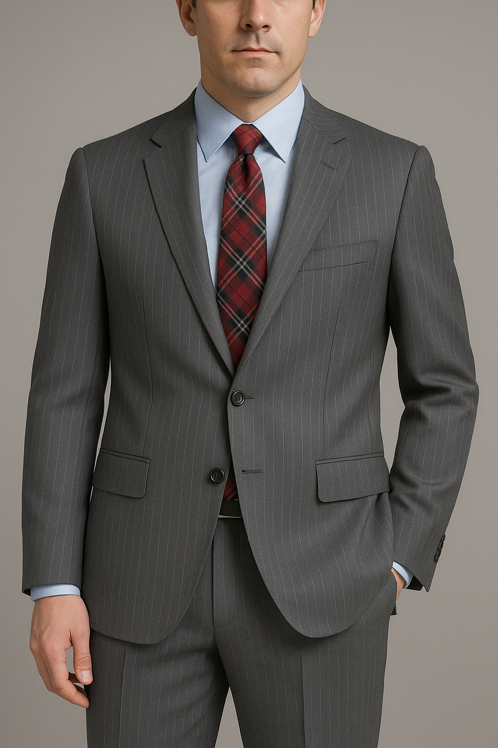 Mens Gray Tweed Suit - Gray Suit - Winter Fabric Heavy Suit