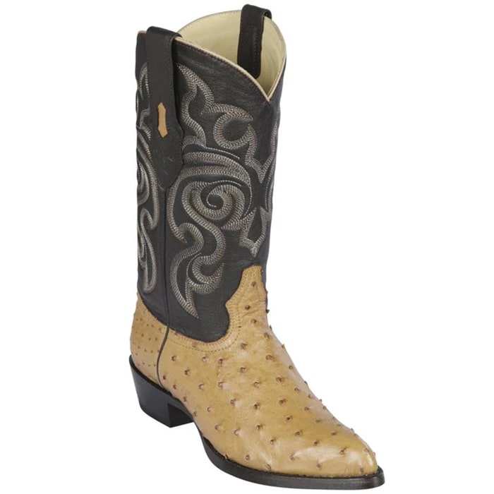 Los Altos Antique Saddle Ostrich Cowboy Boot