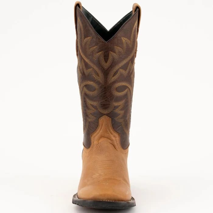 Ferinni Boot - Mens Dress Cowboy Boot - Ferrini Men's Kingston Rubber Sole Boots Handcrafted - Antique Saddle