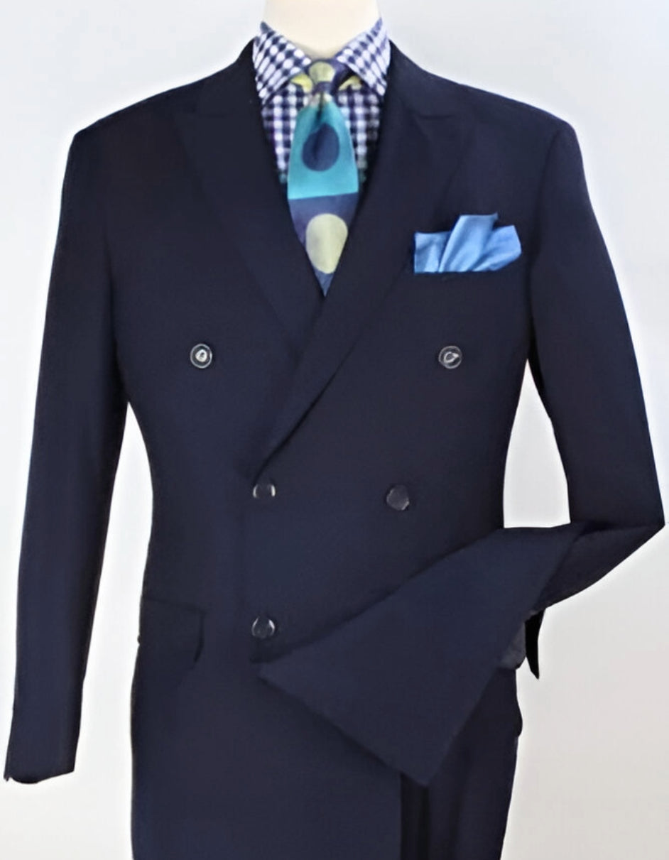 Double Breasted Wool Vested Suit by Apolo King
