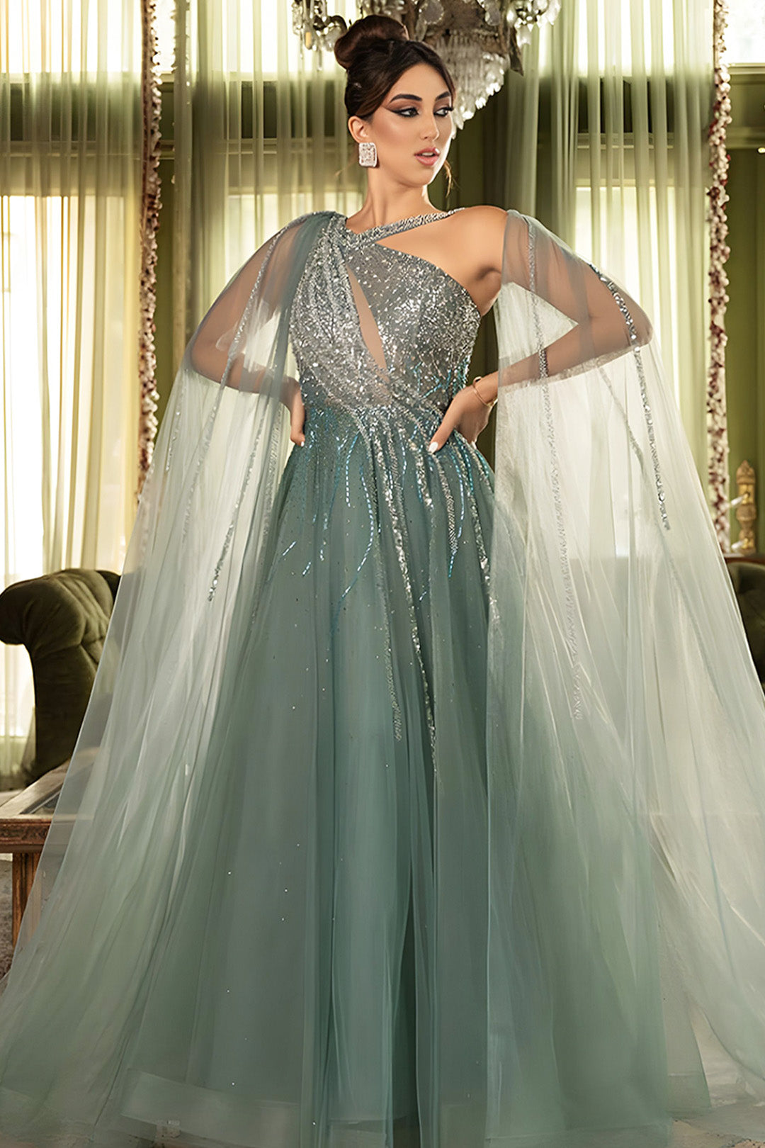 Formal Dress Midriff Cutout A-Line Prom Gown By Royal Queen RQ8188