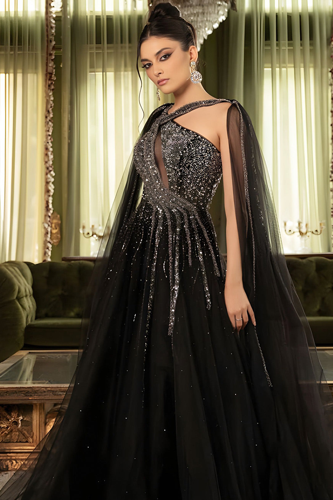 Formal Dress Midriff Cutout A-Line Prom Gown By Royal Queen RQ8188
