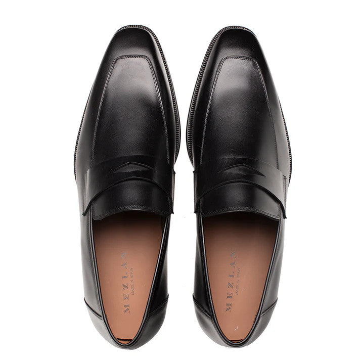 Avenue Rubber Sole Penny Loafer Black by Mezlan