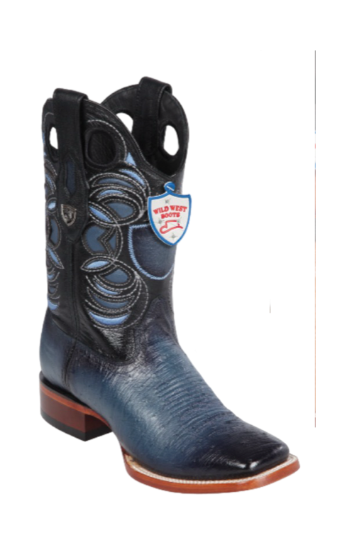 Wild West Ostrich Square Toe Boots