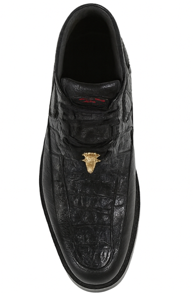 Los Altos Black Caiman & Ostrich Shoes