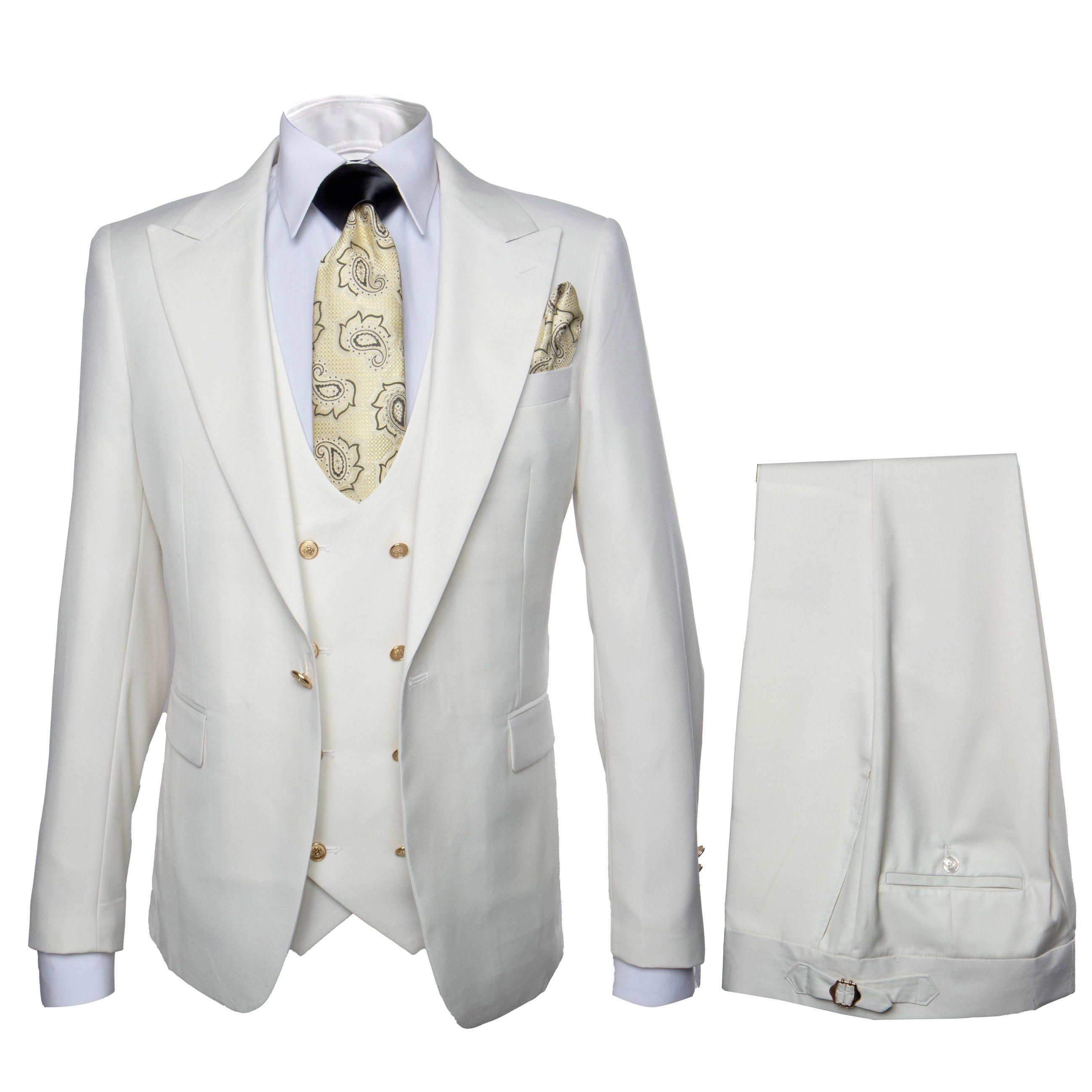 Rossi Man BOND RM1770 White Slim 3-Piece Suit