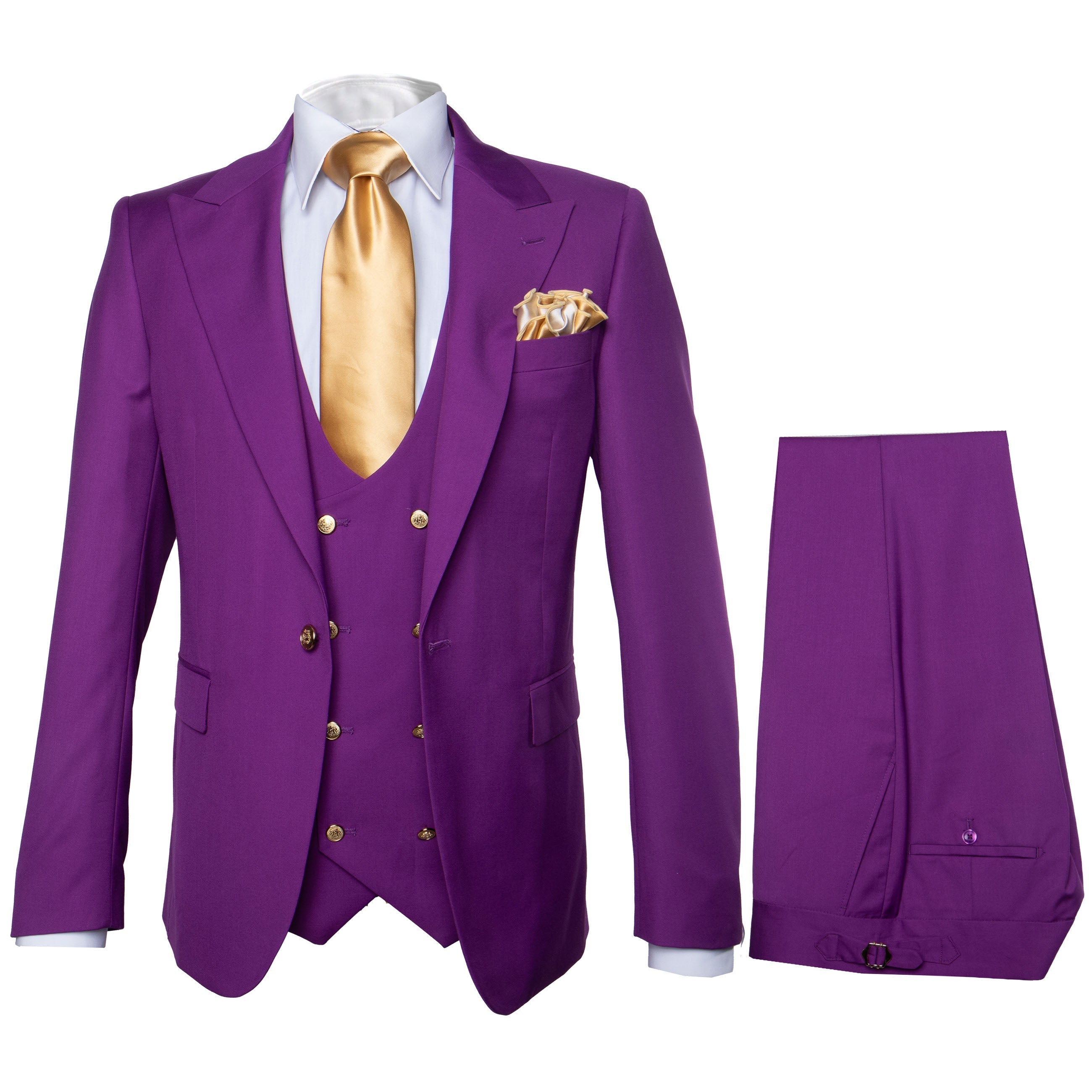 Rossi Man BOND RM1778 Slim Fit 3-Piece Purple Suit