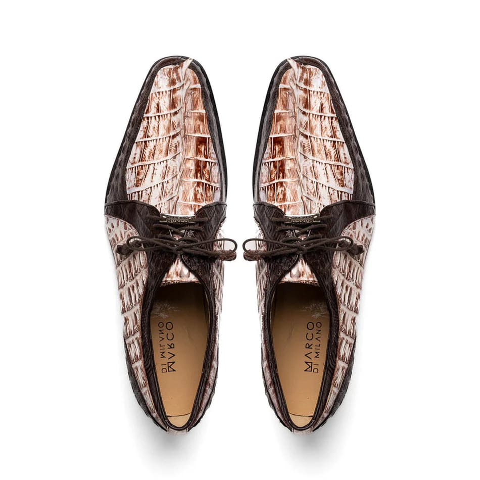 Caribe Crocodile Dress Derby Oxfords by Marco Di Milano