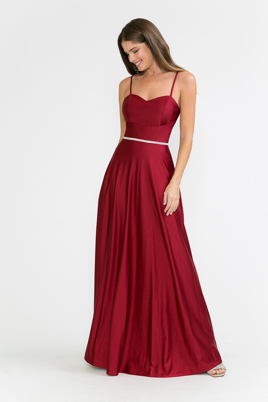 Evening Dress Spaghetti Strap Embellished Formal Gown By Lenovia 5260