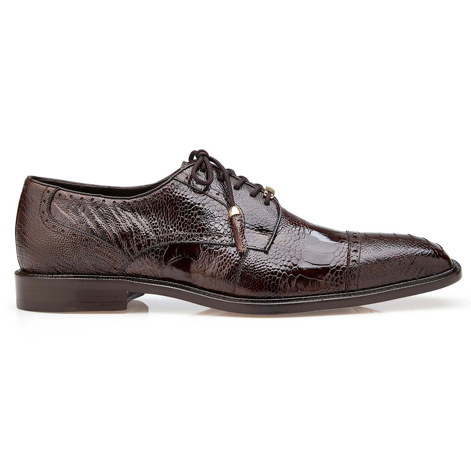 Belvedere Batta Cap Toe Ostrich Dress Shoe