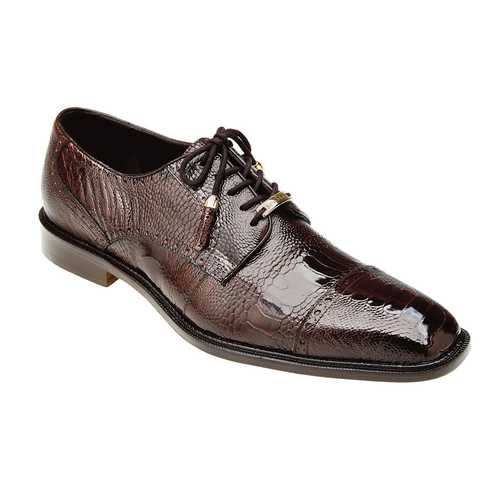Belvedere Batta Cap Toe Ostrich Dress Shoe