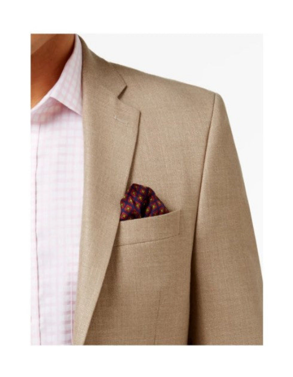 Men’s Tan Sport Jacket - Lightweight Summer Blazer