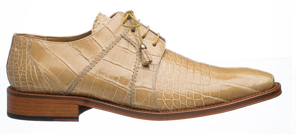 Ferrini Handcrafted Alligator Shoes in Beige