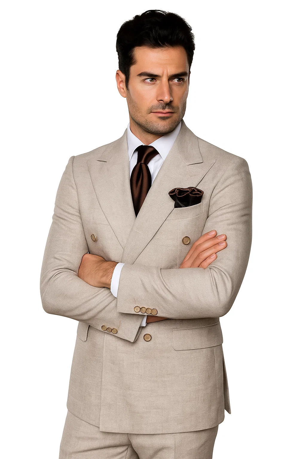Classic Fit in Light Brown Color by Rossiman