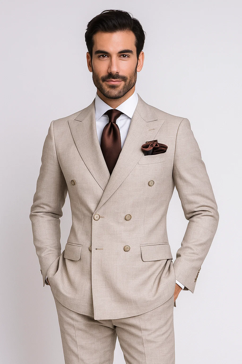 Classic Fit in Light Brown Color by Rossiman
