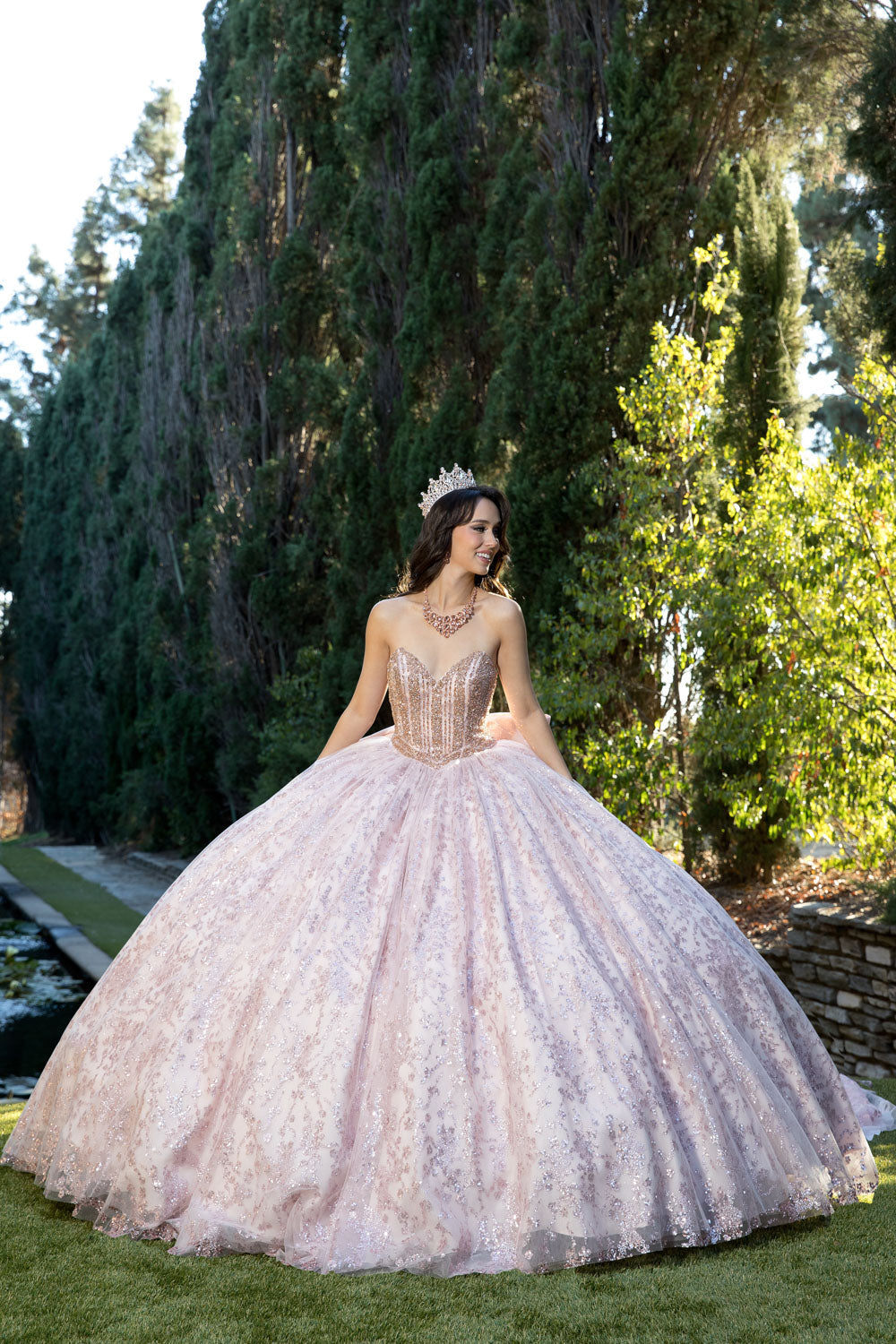 Strapless Bow Ball Gown by Bella Princess PQ1080