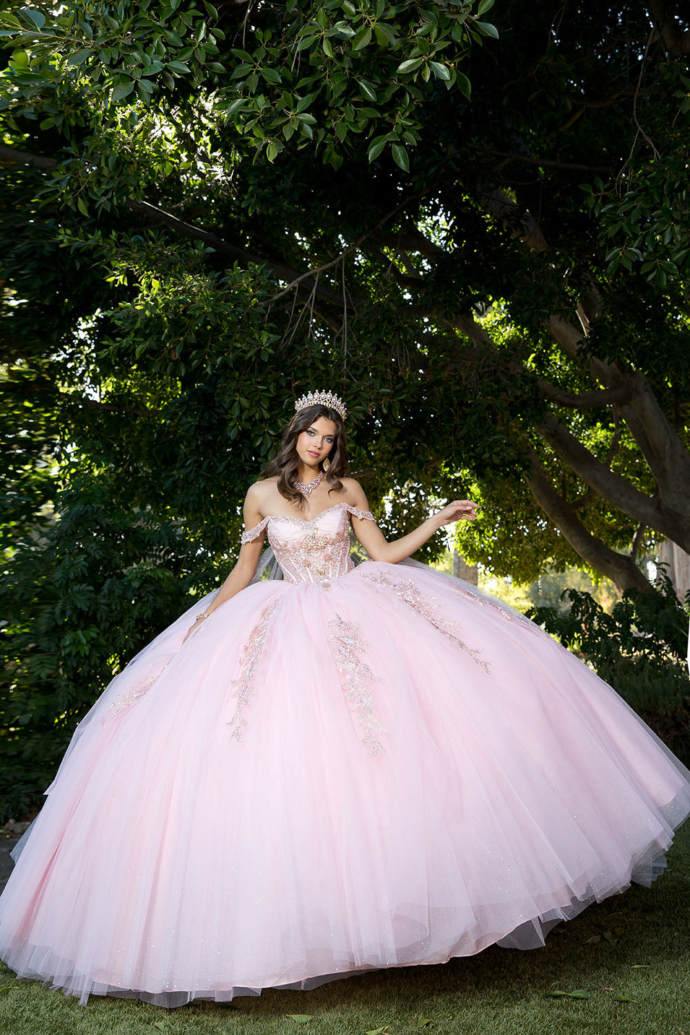 Off Shoulder Corset Ball Gown by Bella Princess PQ1061