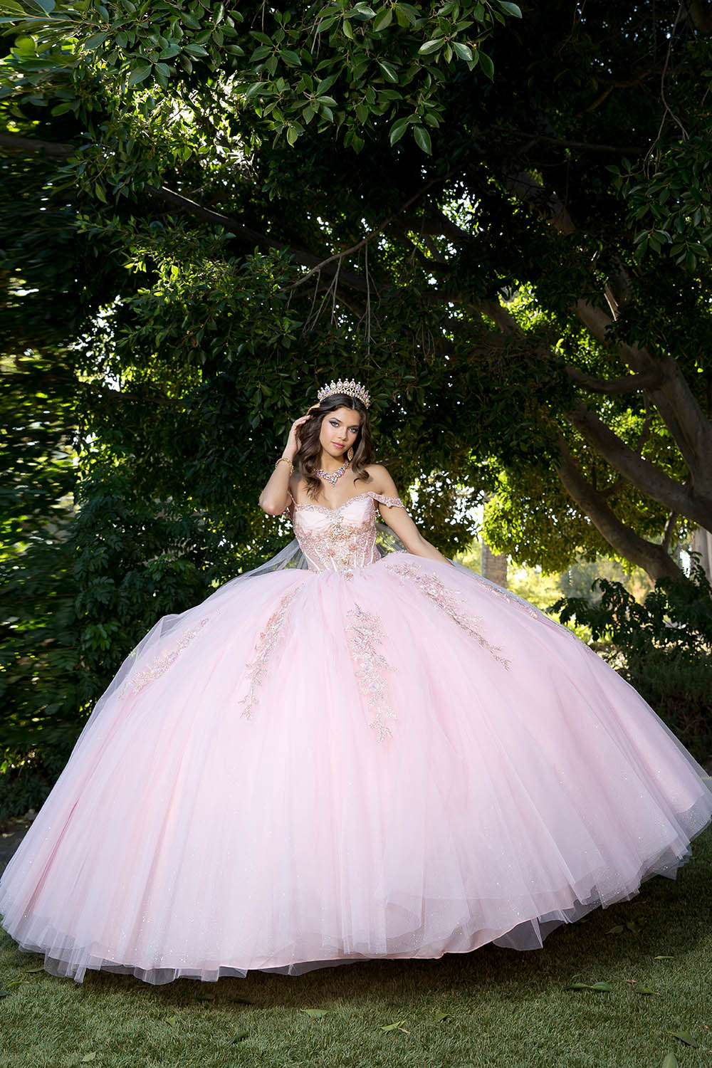 Off Shoulder Corset Ball Gown by Bella Princess PQ1061