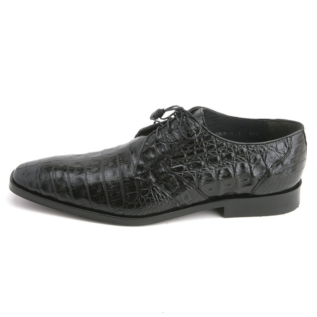 Los Altos Black Crocodile Slip-Ons