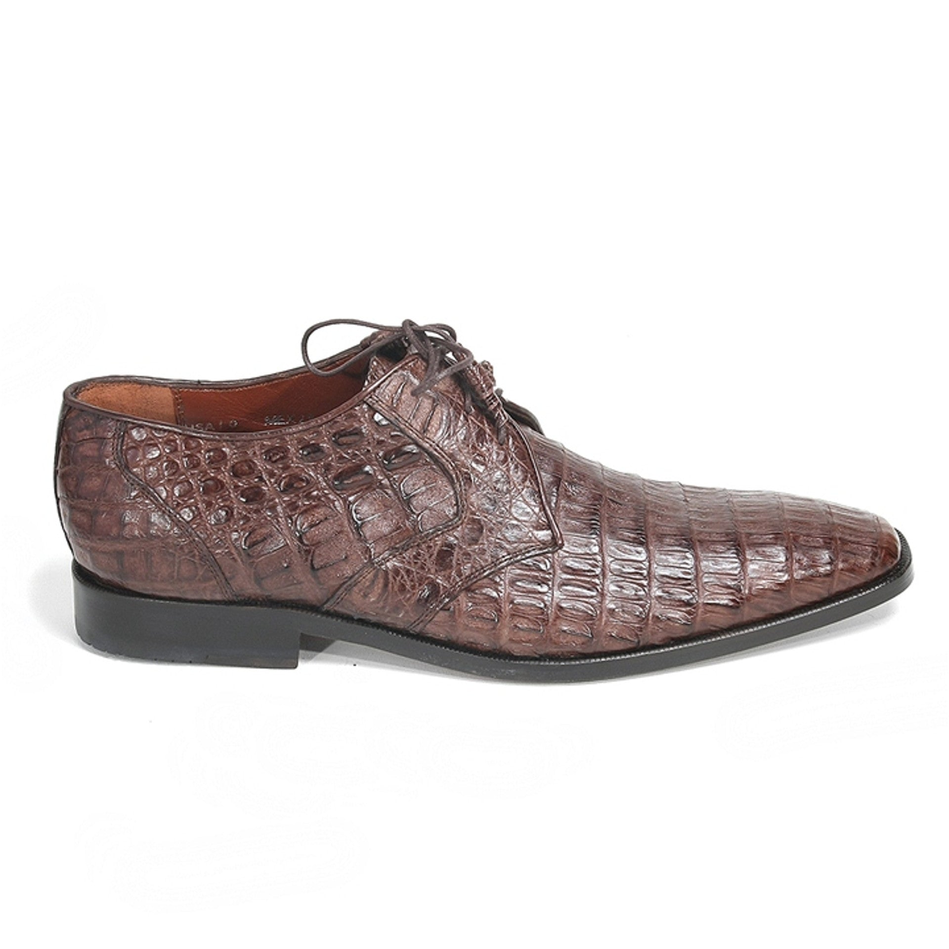 Los Altos Brown Crocodile Belly Shoes