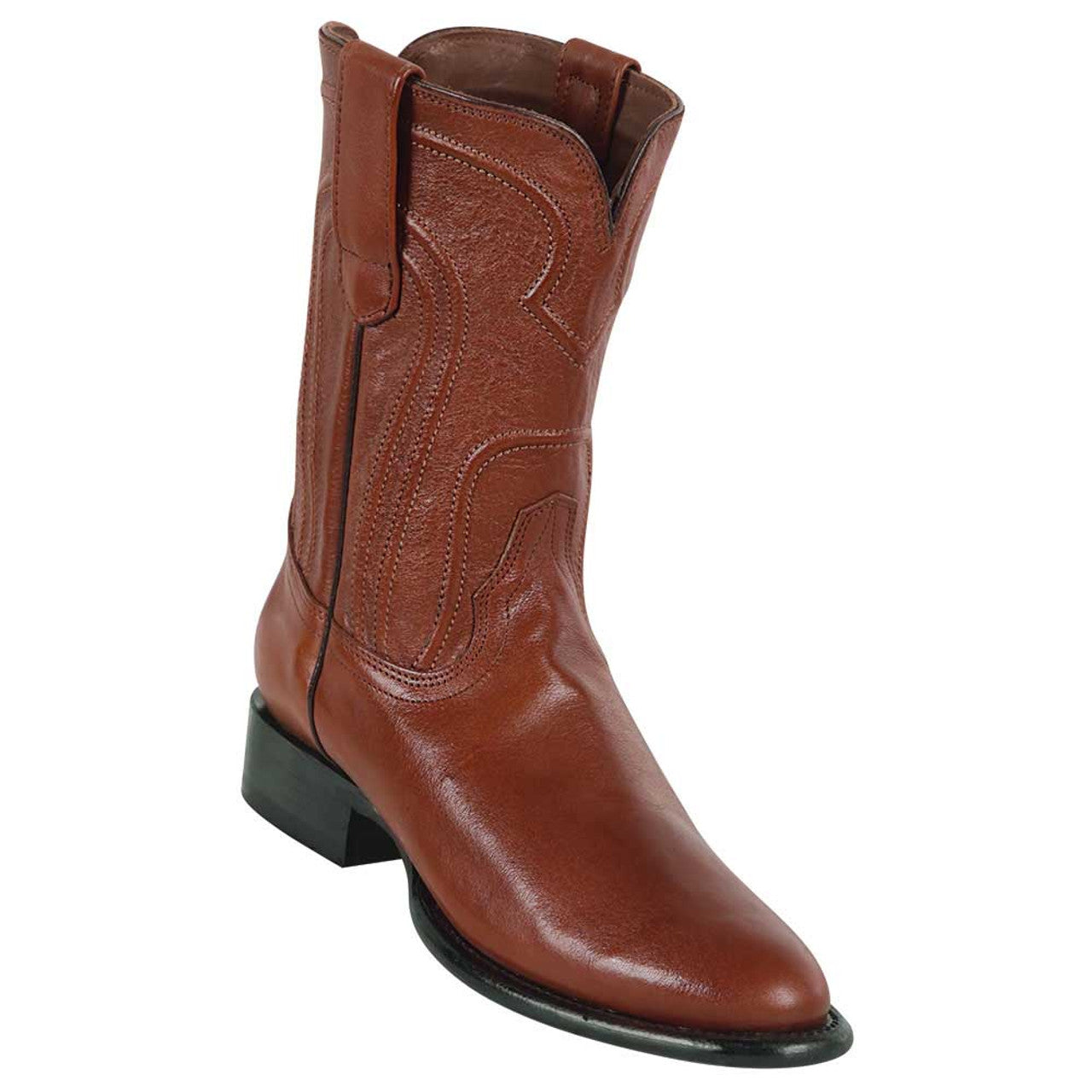Belmont Brown Leather Roper Boots by Los Altos