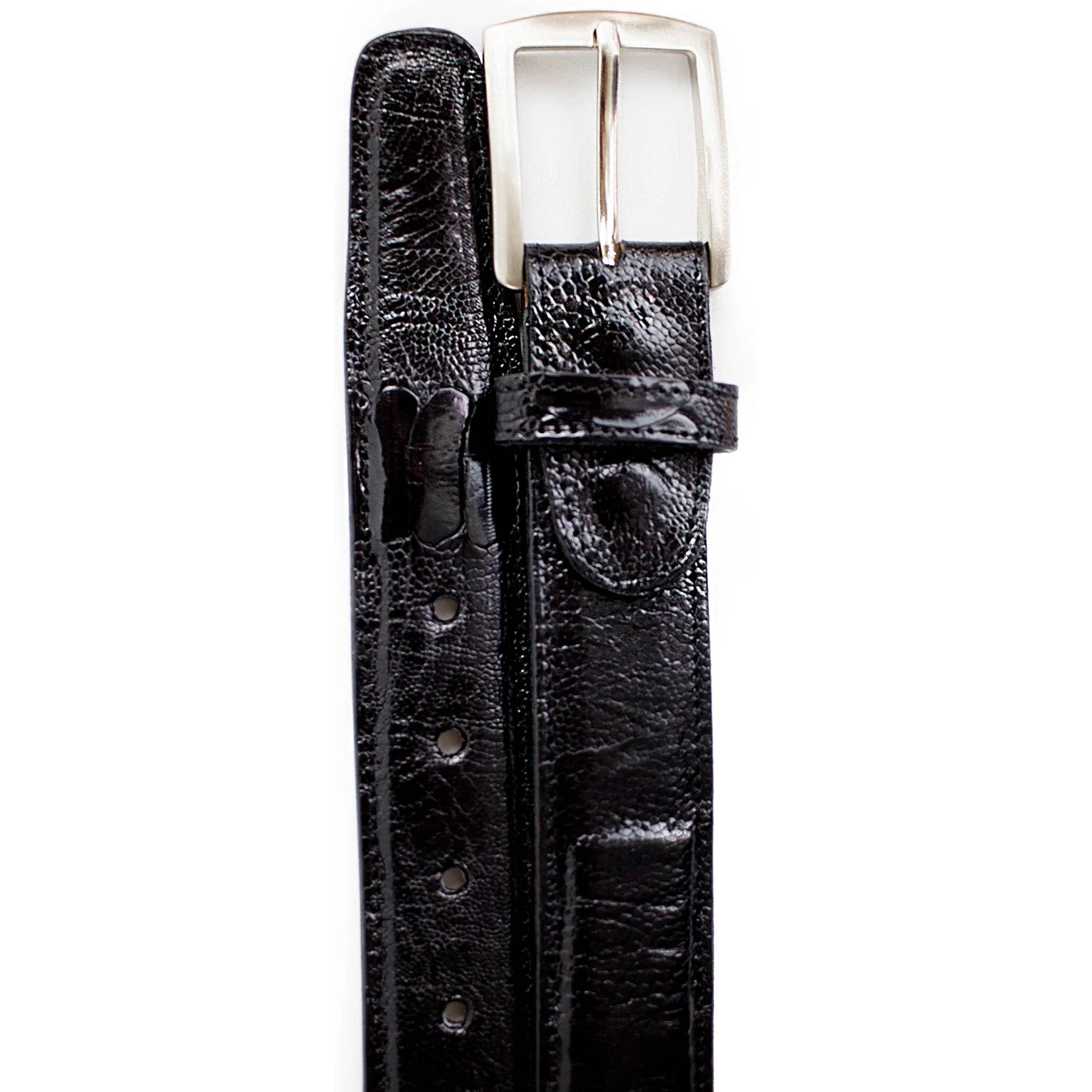 Belvedere Ostrich Leg Dress Belt Brown