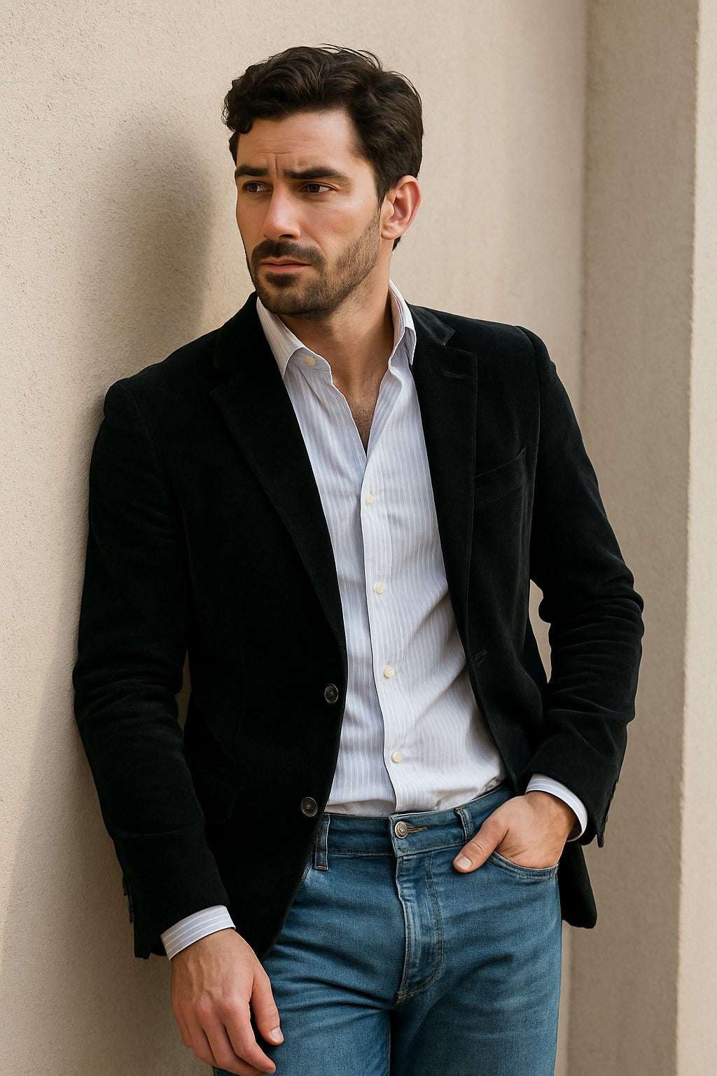 Big And Tall Men's Black Men's blazer Clearance Cheap Priced Velvet ~ velour Men's blazer Jacket / Sport Coat