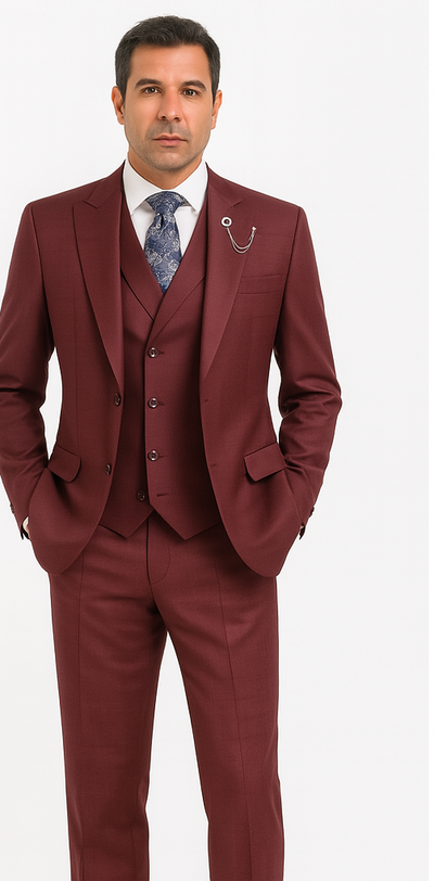 Big And Tall Solid Color Men's Plus Size Men's Suits For Big Guys