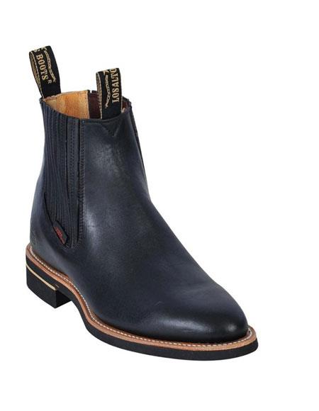Bone Los Altos Boots Men's Charro Botin Short Ankle Leather Boots