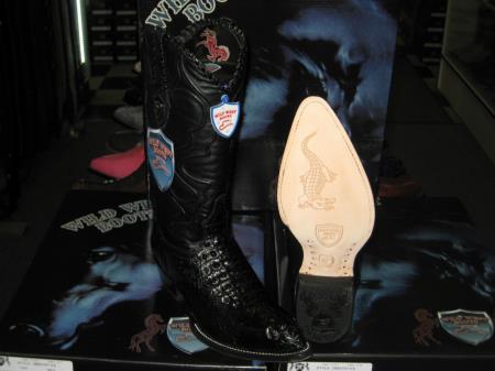 Wild West Black Genuine Crocodile ~ World Best Alligator ~ Gator Skin Western Cowboy Dress Cowboy Boot Cheap Priced For Sale Online (D)