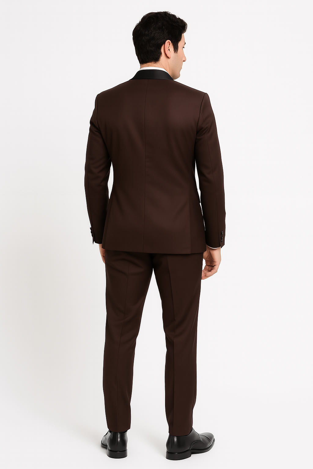 Chocolate Brown Tuxedo with Satin Peak Lapel