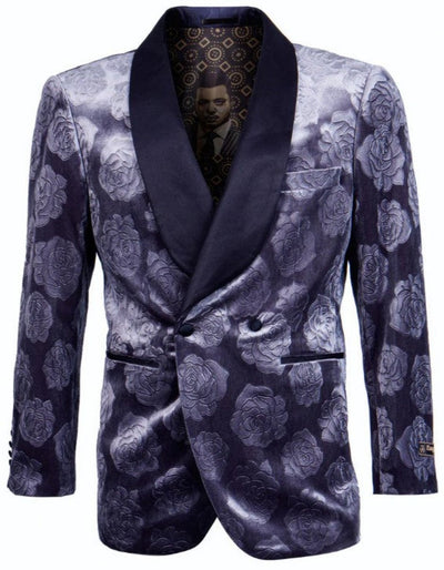 Royal Blue Velvet Tuxedo with Black Satin Lapel