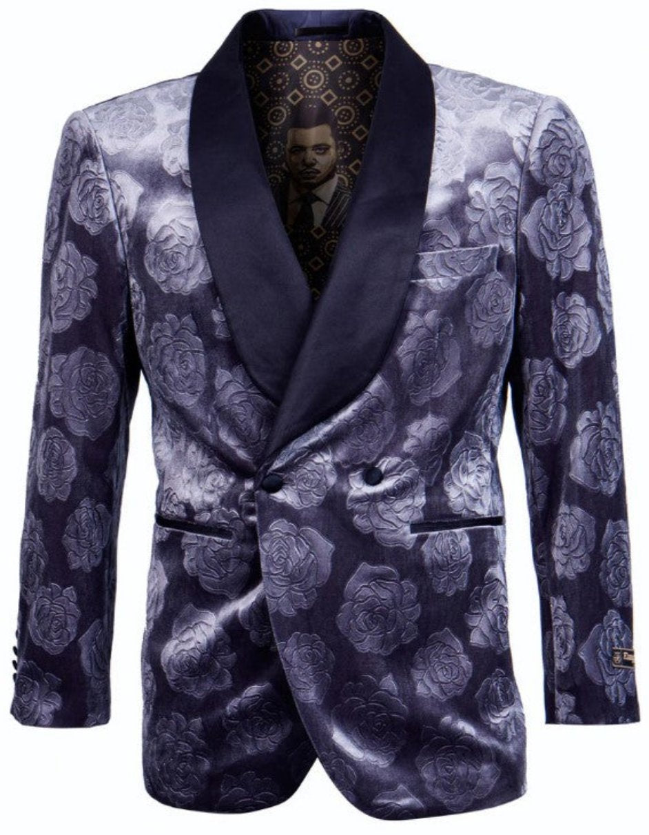 Royal Blue Velvet Tuxedo with Black Satin Lapel