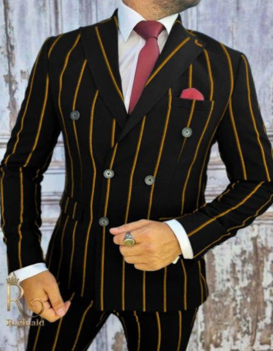 Men’s Prom Gangster Pinstripe Tux Blazer
