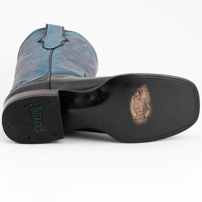 Ferinni Boot - Mens Dress Cowboy Boot -Ferrini Men's Gunner Leather Boots Handcrafted - Black