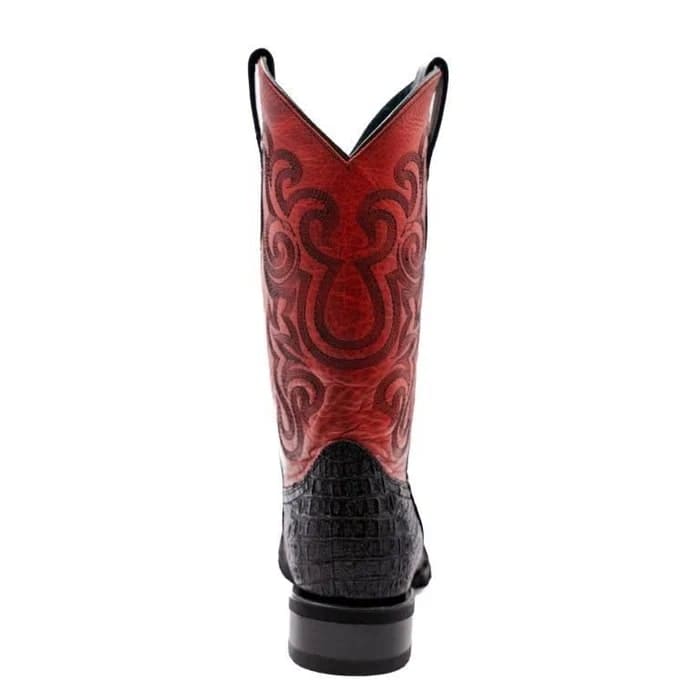 Ferinni Boot - Mens Dress Cowboy Boot - Ferrini Stampede Men's Print Crocodile Boots Handcrafted Black in Black