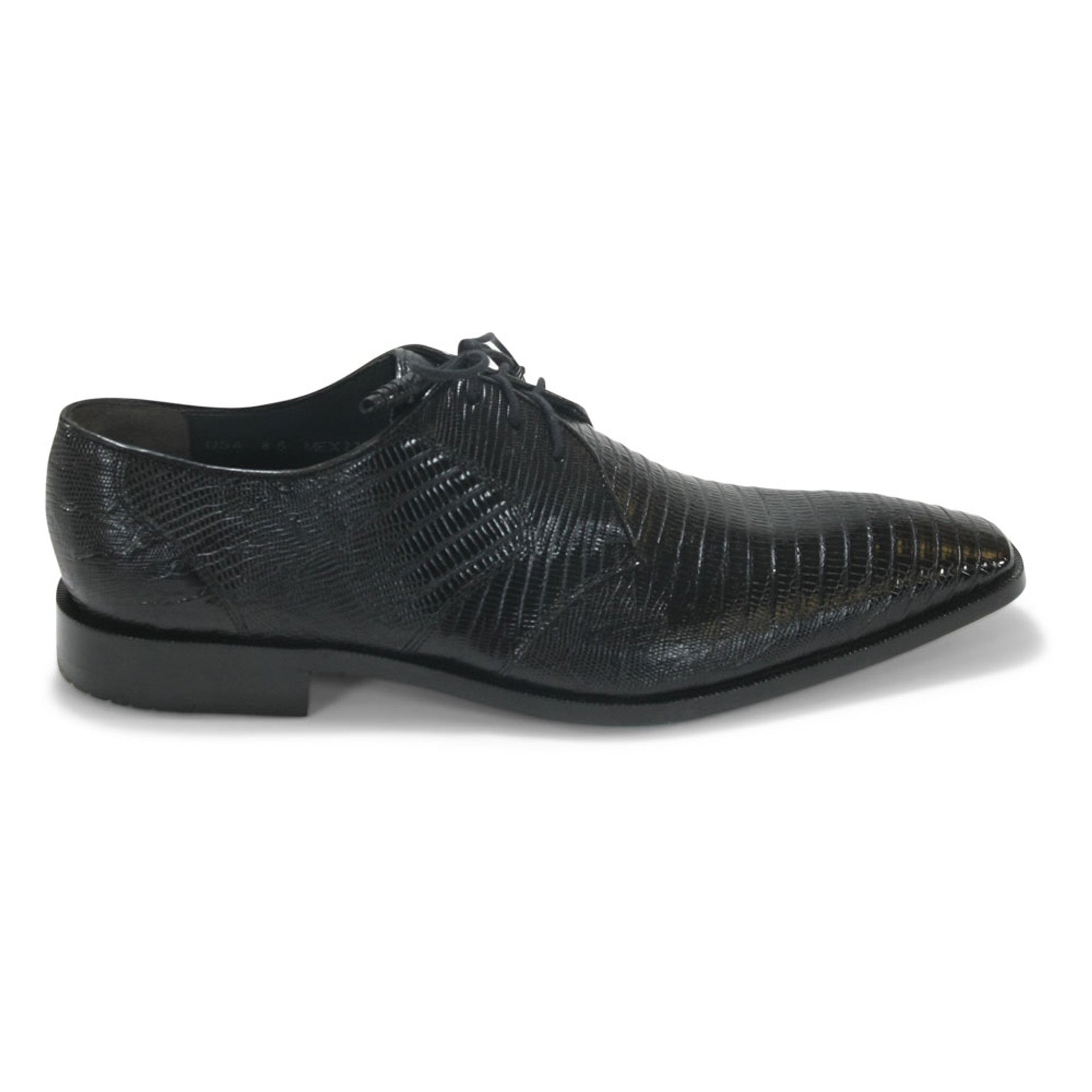 Oxford Black Teju Lizard Dress Shoes