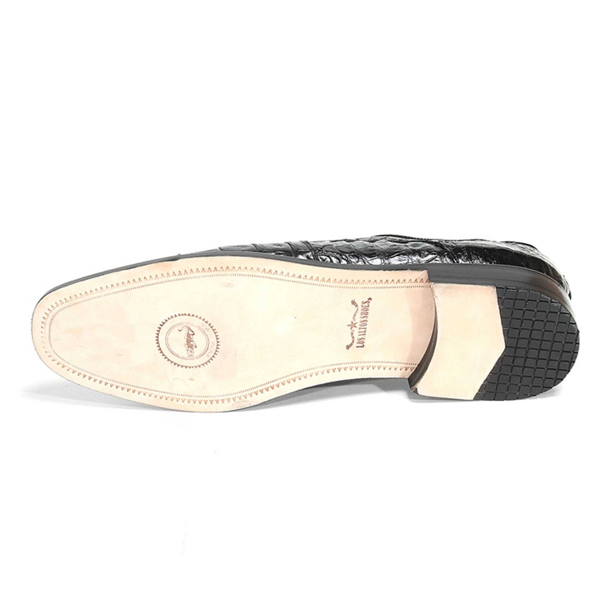 Los Altos Black Caiman Crocodile Oxford Shoes