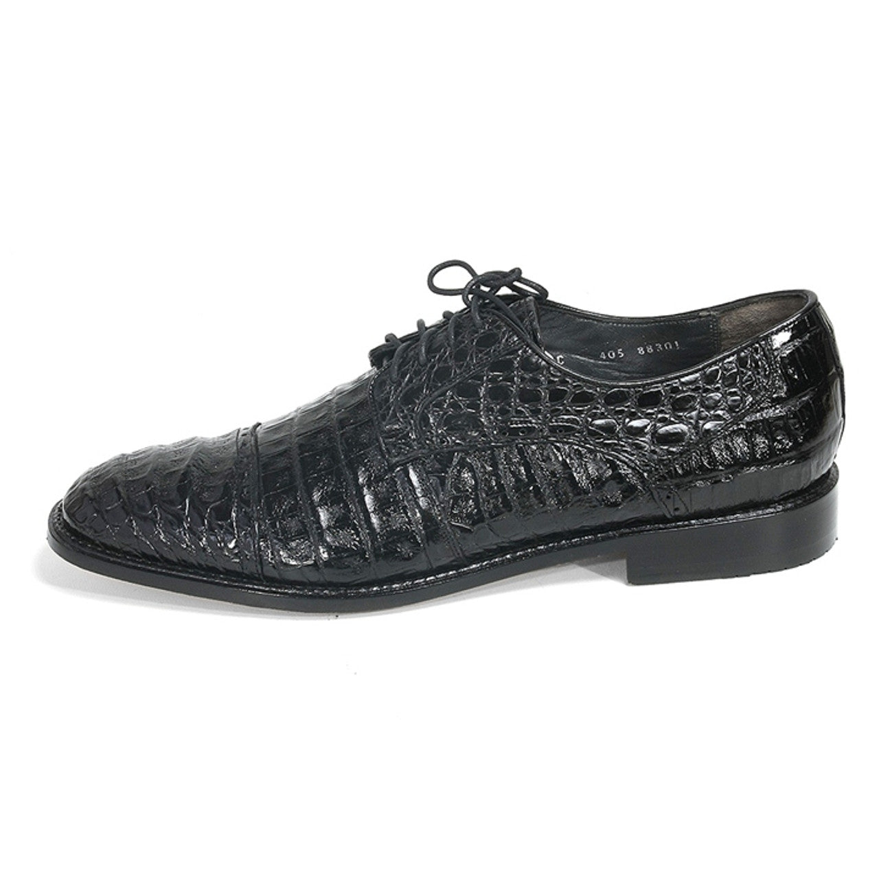 Los Altos Black Caiman Crocodile Oxford Shoes