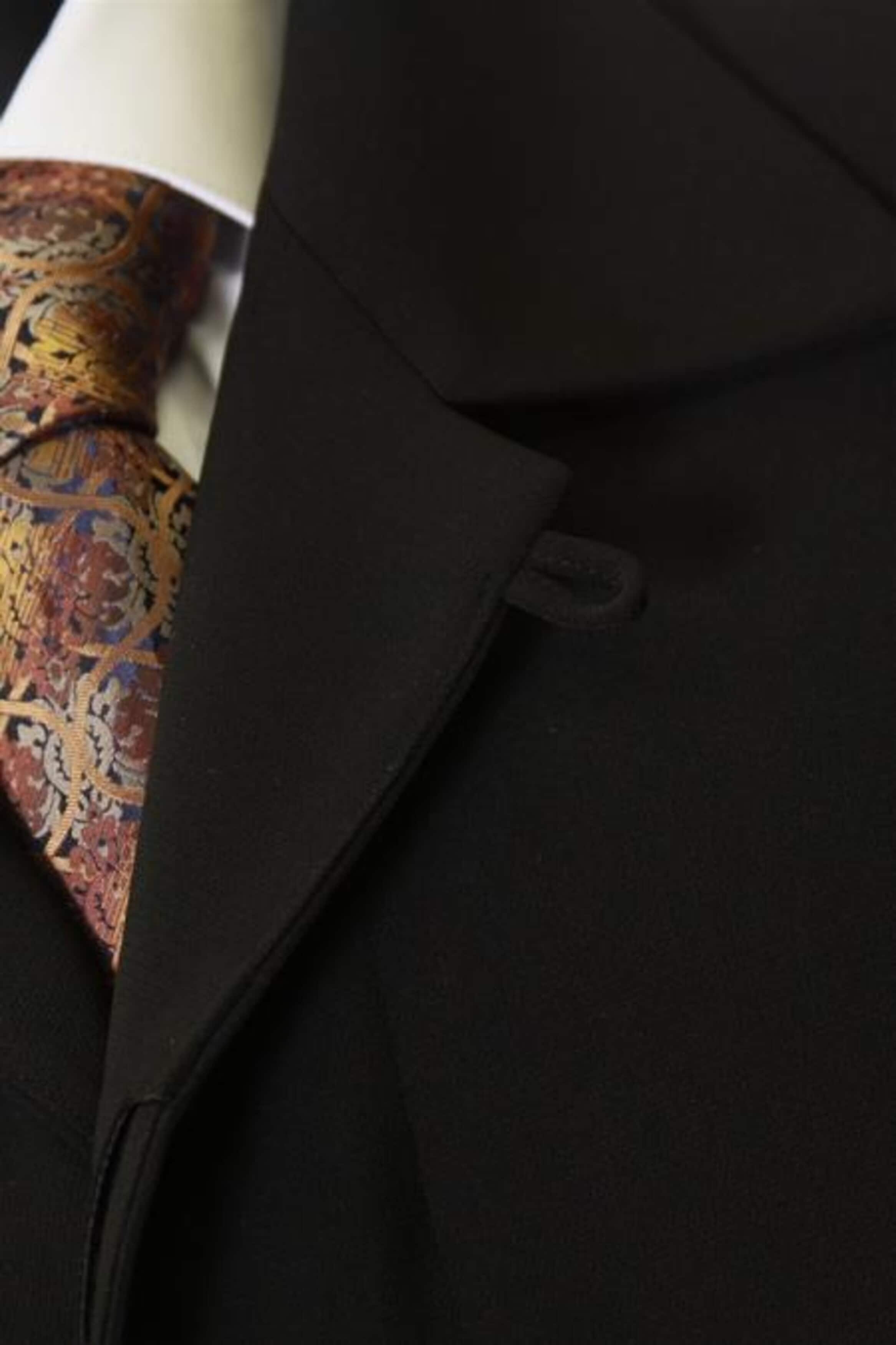 Men's Black Ankle-Length Duster Dress Coat