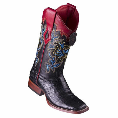 Los Altos Black Caiman Belly Boots for Women