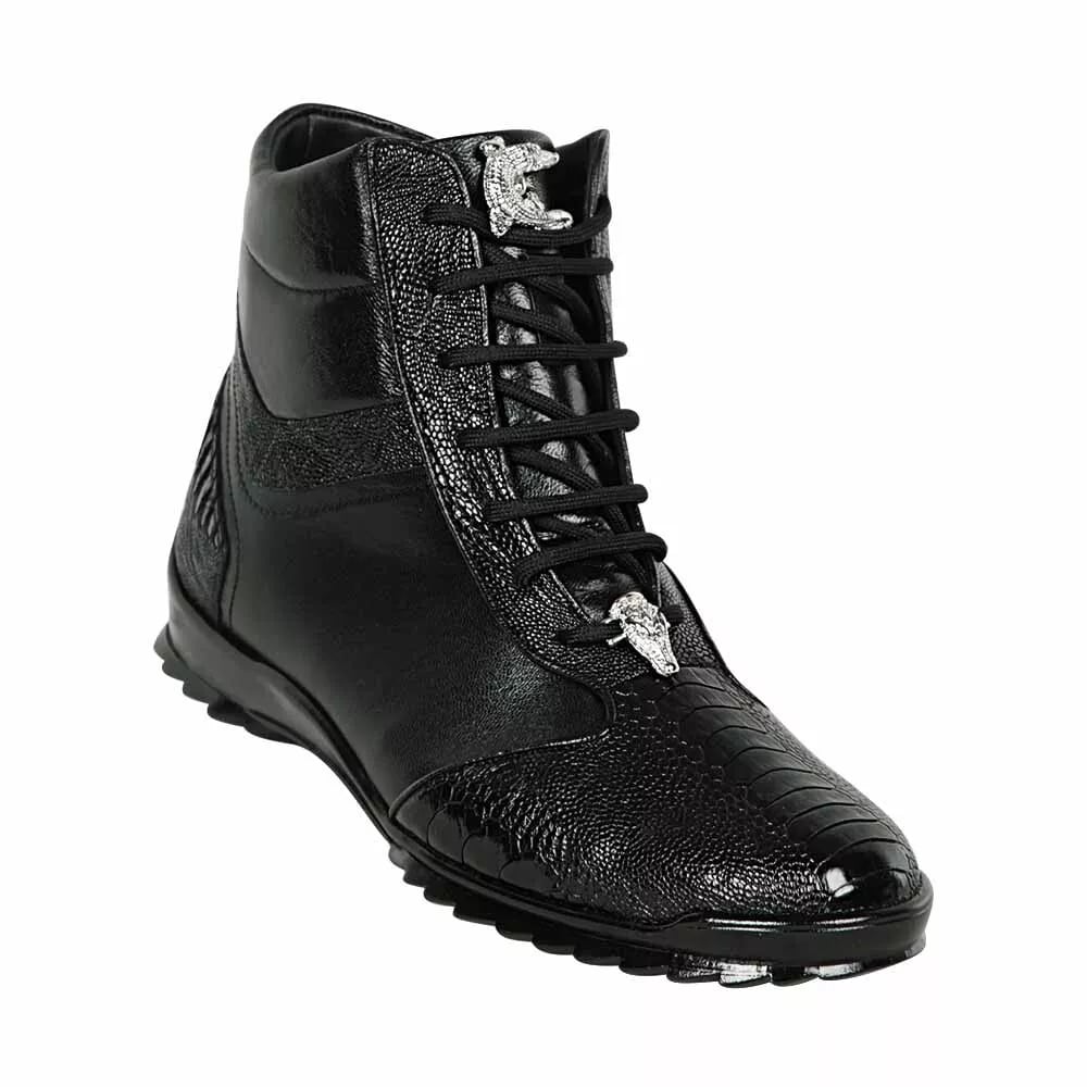 Los Altos Ostrich Leg Black Casual Boot