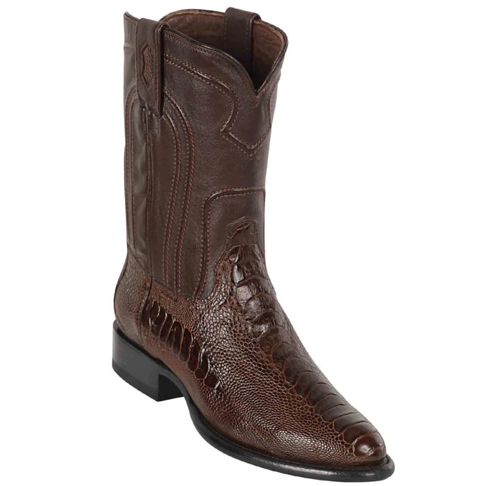 Brown Roper Ostrich Leg Cowboy Boots for Men