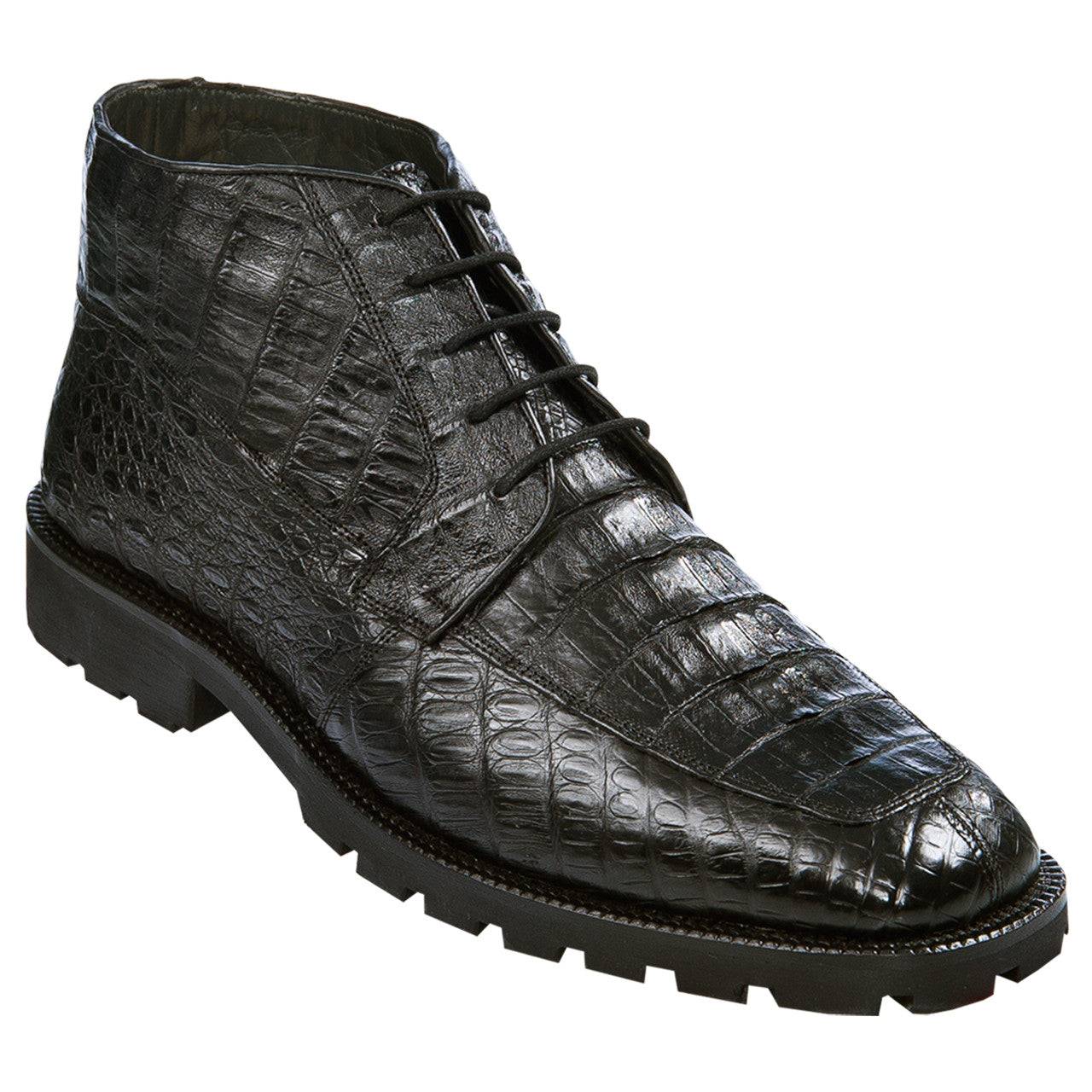 Men's All Crocodile Caiman Ankle Boots by Los Altos